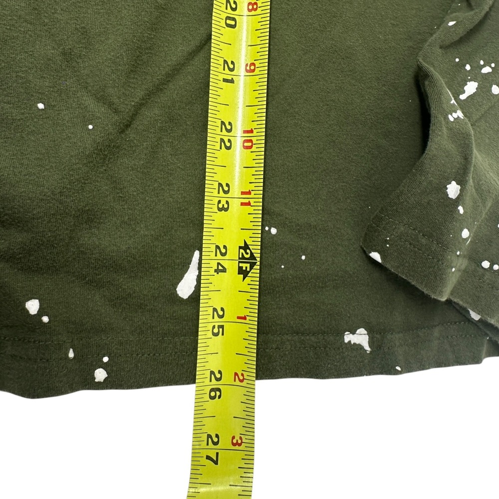 Reason Brand Mens Olive Green It's All Good Smoking Cat Paint Splatter Tee‎ L - Picture 4 of 10
